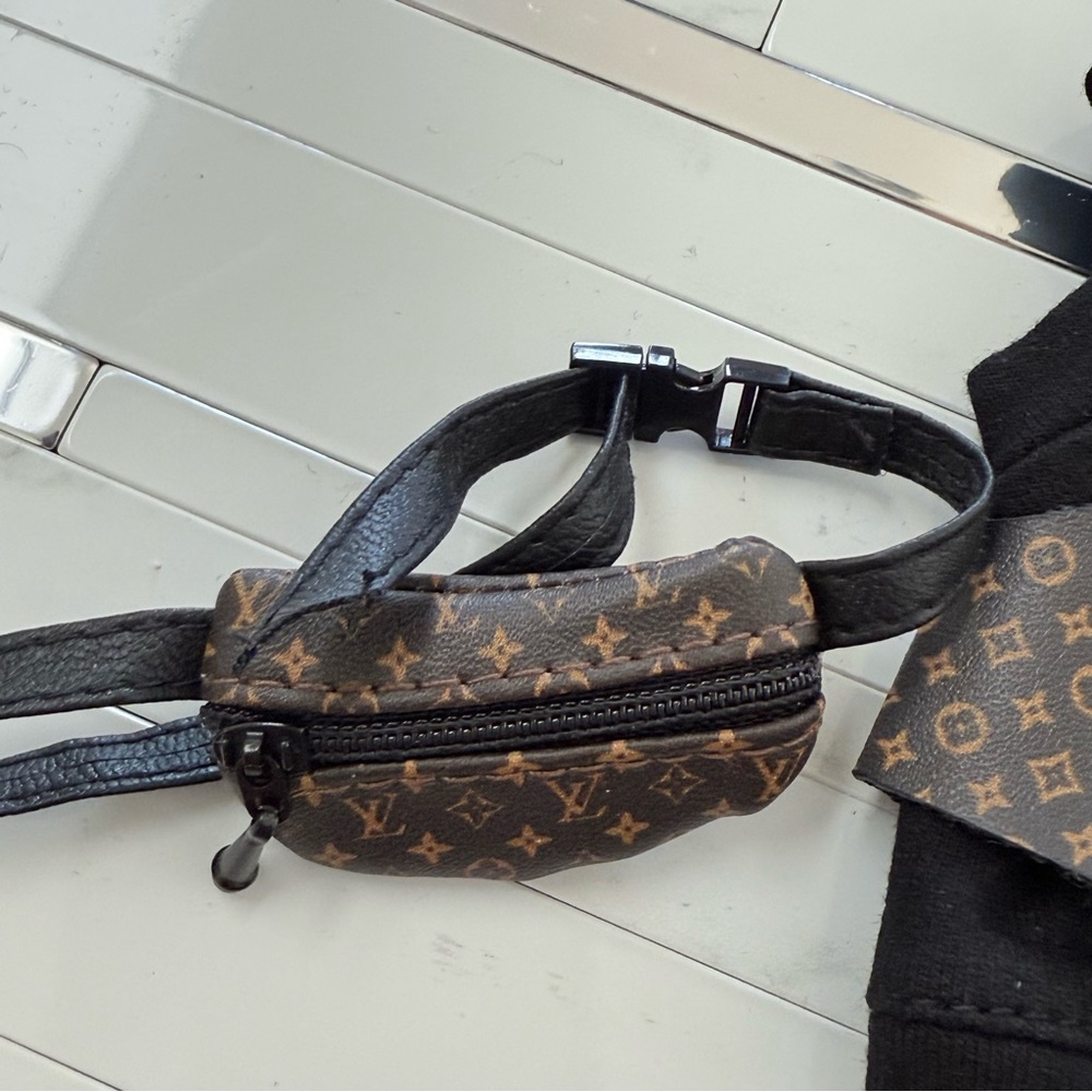 Labubu accessory Brown LV Monogram Canvas Fanny bag for Pop marts Labubu doll